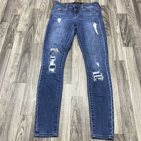 LIVERPOOL Skinny Light Wash Mid Rise Blue Denim Jeans Women's Size 2 - Picture 2 of 14